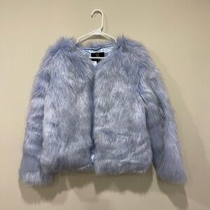 Unreal fur pastel blue jacket